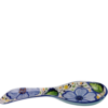 Skeholder. 26 cm lang. Spansk keramik med store blå blomster, grønne blade og hvid bund. Spansk keramik. Farverig keramik.