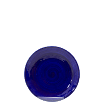 tallerken Ø 16 cm ensfarvet mørk blå spansk keramik farverig keramik håndmalet