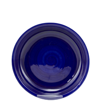 Dyb tallerken Æ 22,5 cm ensfarvet mørk blå spansk keramik farverig keramik