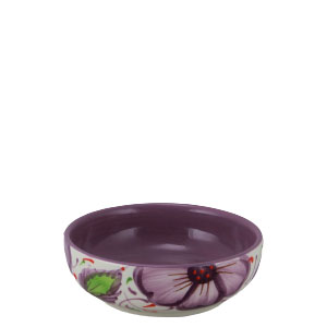 Skål 15 cm i almachar lilla serien spansk keramik farverig keramik udvendig dekoration håndmalet
