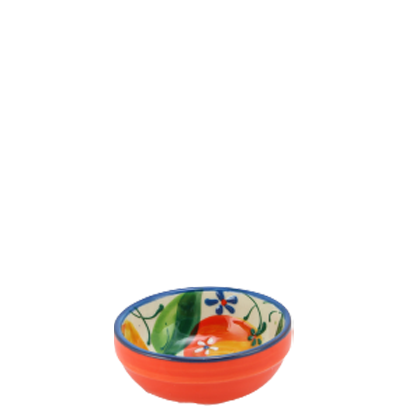Skål 9,5 cm i farverig keramik håndforarbejdet og håndmalet spansk keramik