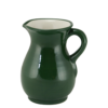 Vandkande ensfarvet olivengrøn volumen 1250 ml 19 cm høj spansk keramik farverig keramik håndmalet