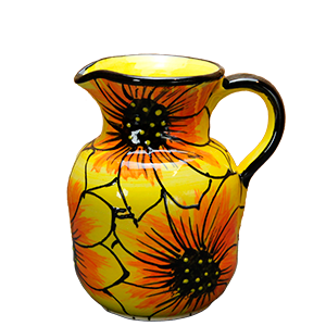 Vandkande i farverig keramik. spansk keramik. håndforarbejdet og håndmalet keramik