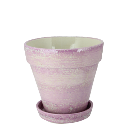 Urtepotte i rustico-serien i farverig keramik. Håndforarbejdet og håndmalet spansk keramik