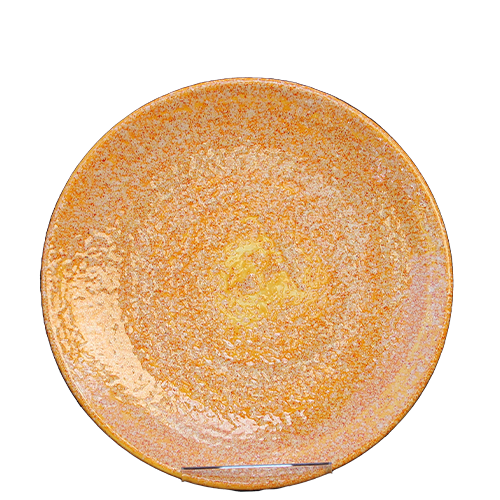 Midddagstallerken i Rústico-serien orange håndmalet og håndlavet farverigt spansk keramik farveglæde til det skandinaviske look