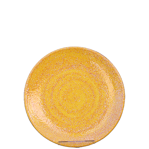 Frokosttallerken i RÚstico-serien gul håndmalet og håndlavet farverigt spansk keramik farveglæde til det skandinaviske look