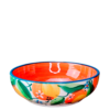 Skål i 18 cm i diameter i flotte farver. Håndmalet og håndlavet i spanien. Farverig keramik