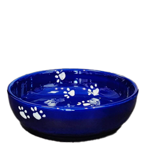 Azul Cobalto.huellas skål 23 cm. Spansk keramik. håndmalet.